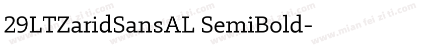 29LTZaridSansAL SemiBold字体转换